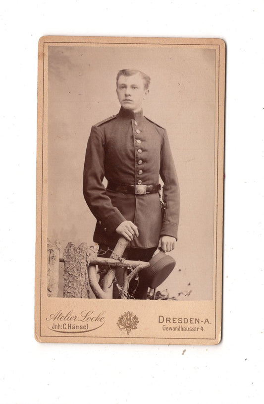 Fotografie Soldat - Dresden 1880er / CDV M1-09