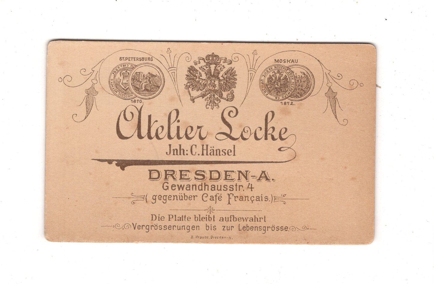 Fotografie Soldat - Dresden 1880er / CDV M1-09