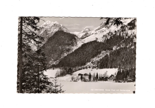 Ansichtskarte Am Hintersee / Hotel Post mit Reiteralpe