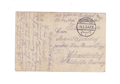 Ansichtskarte / Feldpost / Gruppenbild Soldaten - Wolfenbüttel 1915