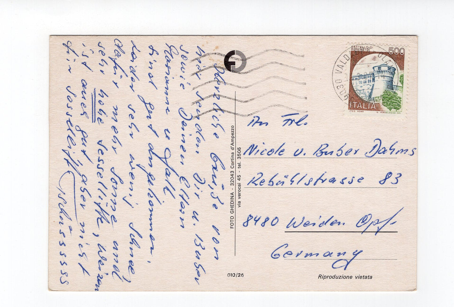 Ansichtskarte Ski Pisten in den Dolomiten / Italien