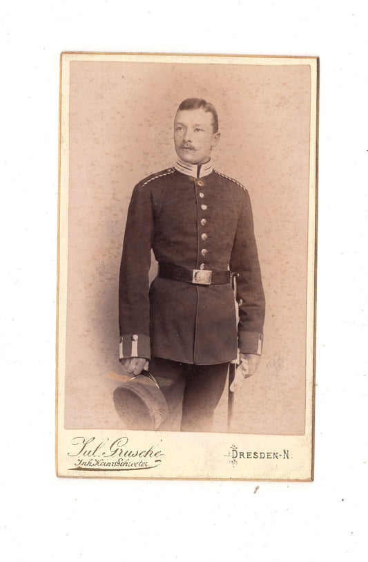 Fotografie Soldat - Dresden 1880er / CDV M1-09