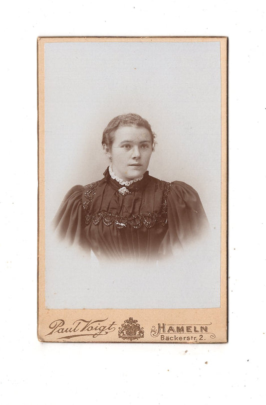 Fotografie Damenportrait - Hameln 1890er / CDV N1-16