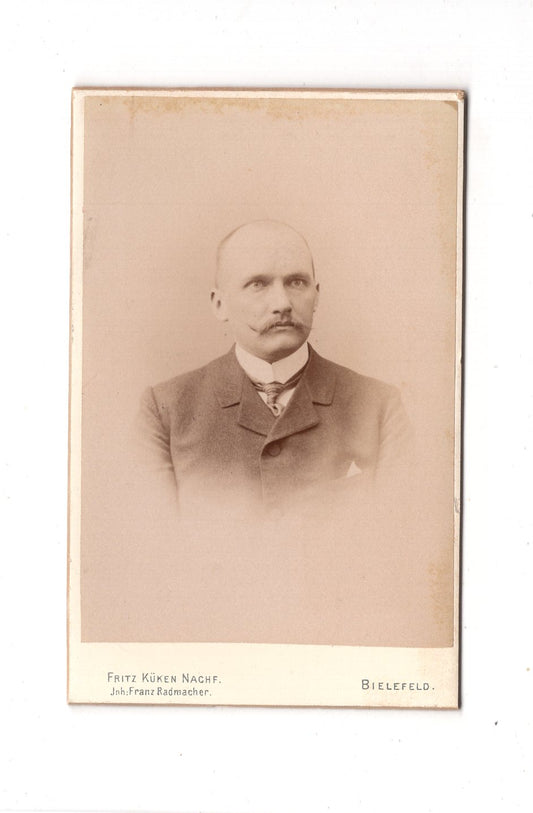 Fotografie Herrenportrait mit Widmung - Bielefeld 1901