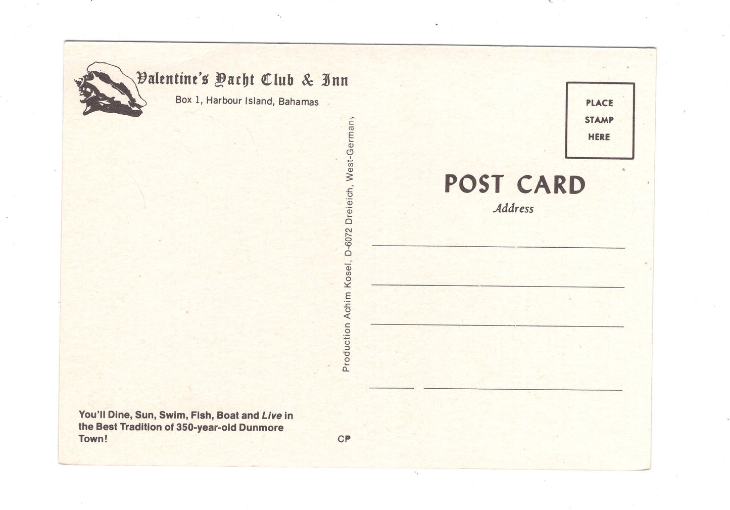 Ansichtskarte Valentine´s Yacht Club & Inn / Harbour Island / Bahamas