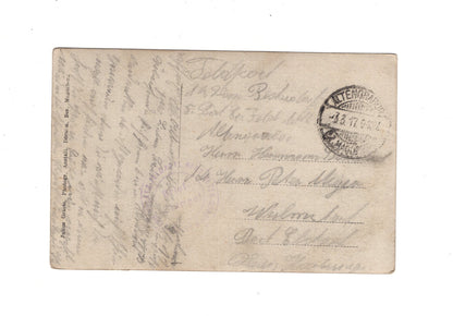 Ansichtskarte / Feldpost / Gruppenbild Soldaten mit Pickelhaube - Altengrabow 1917