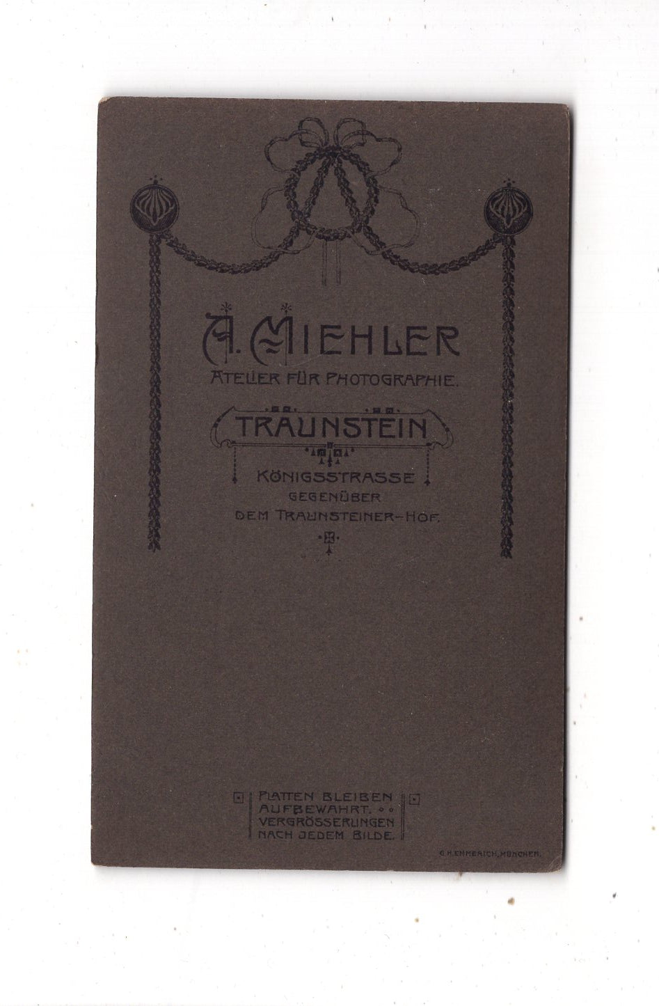 Fotografie Niedliches kleines Kind - Traunstein 1909