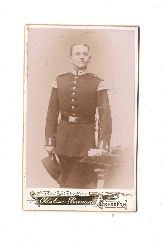 Fotografie Soldat - Dresden 1890er / CDV M1-09