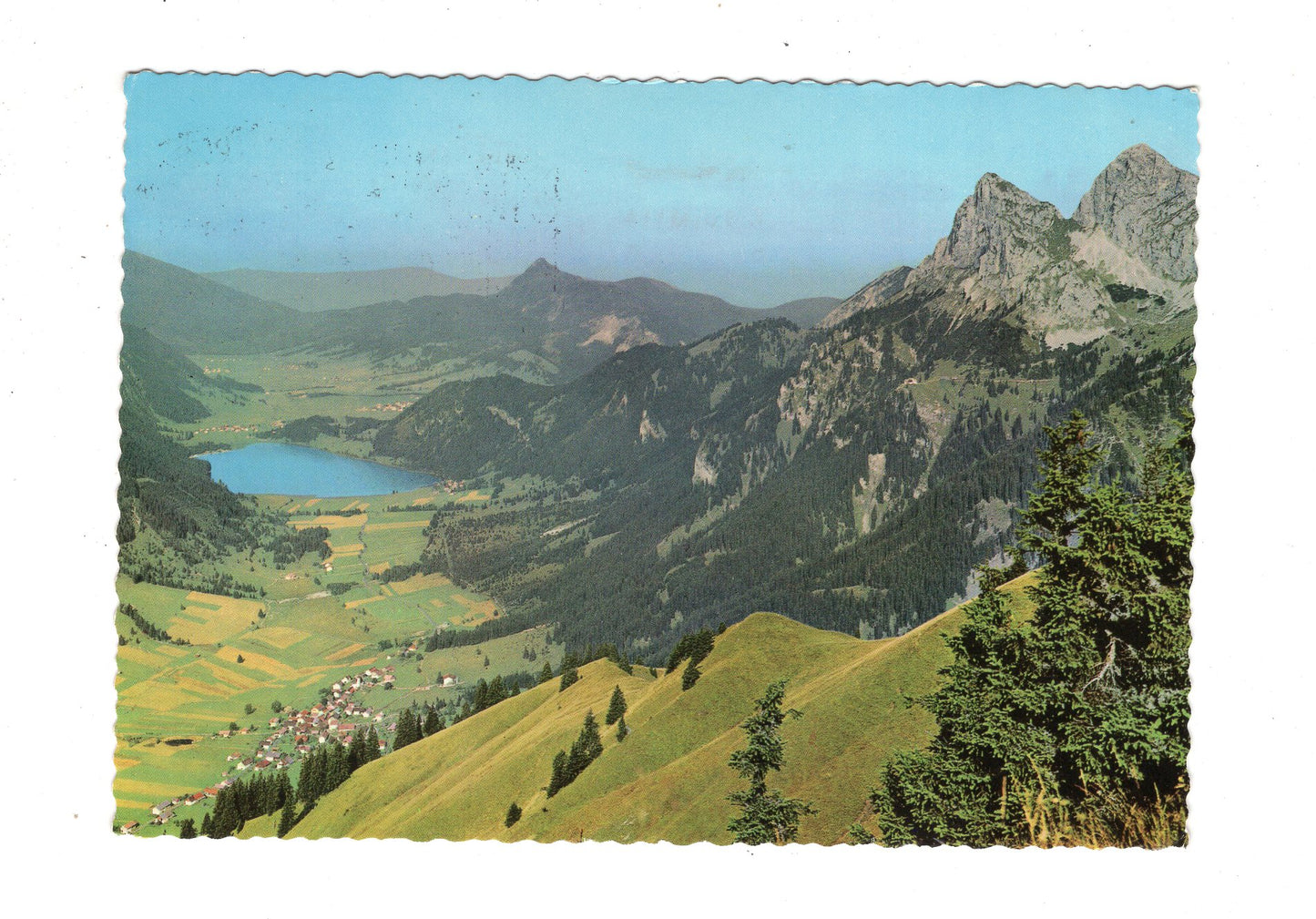 Ansichtskarte Blick vom Hahnenkamm ins Tannheimer Tal / Tirol / Österreich