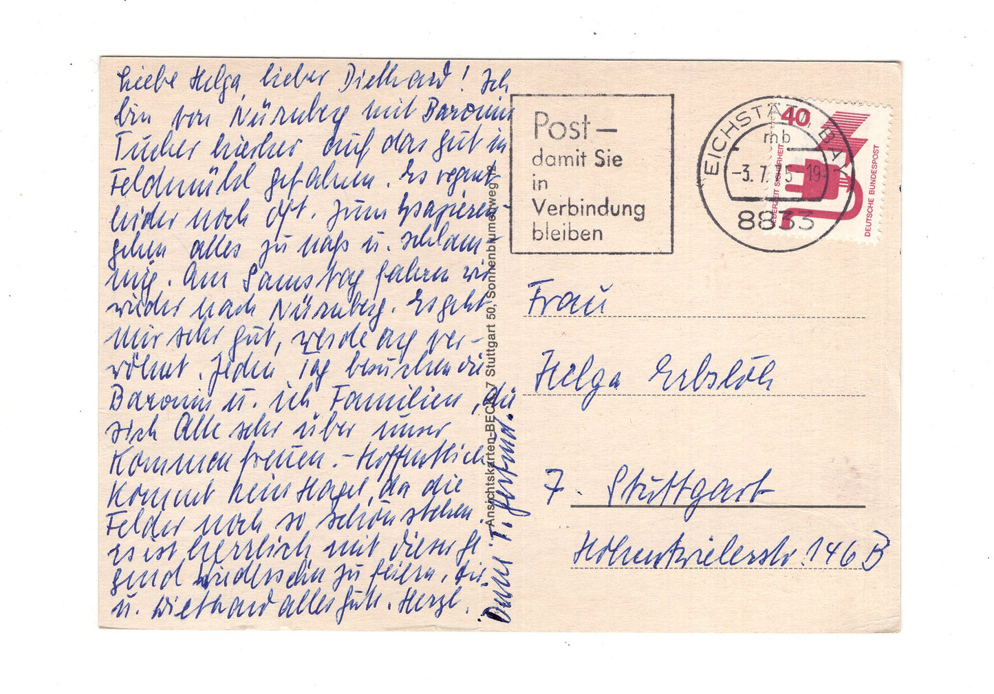 Ansichtskarte Grüße aus Wellheim