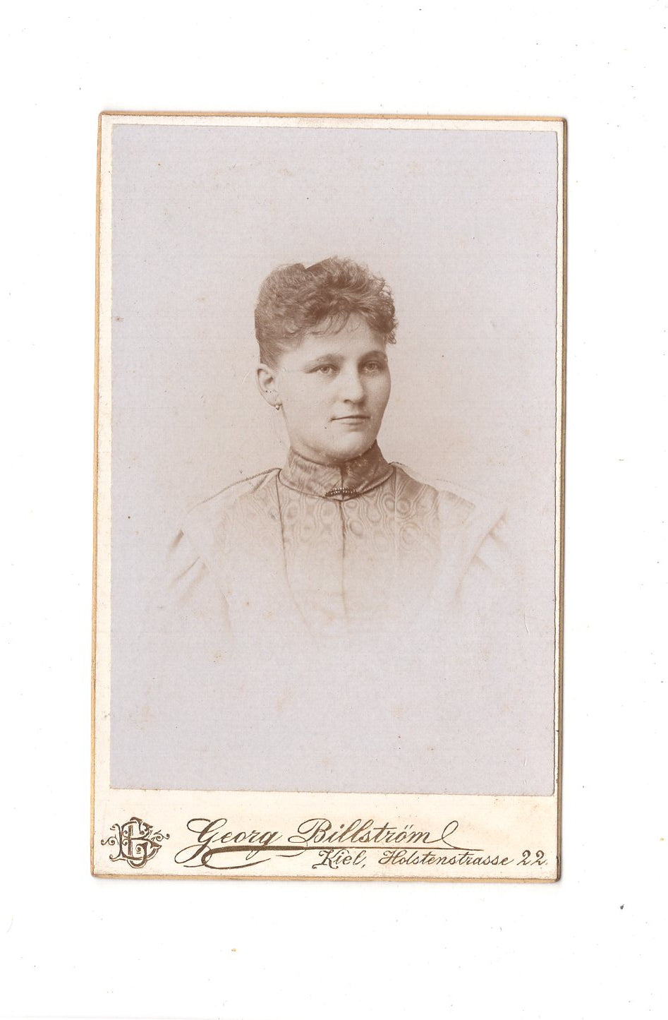 Fotografie Damenportrait - Kiel 1890er / CDV C1-06
