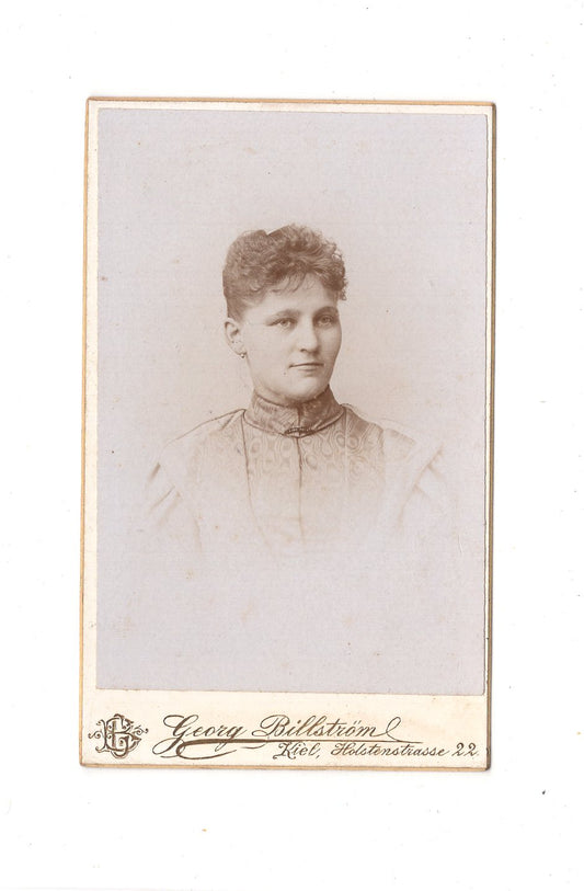 Fotografie Damenportrait - Kiel 1890er / CDV C1-06