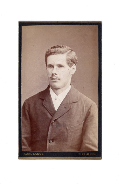 Fotografie Studentika Burschenschaft mit Widmung - Heidelberg 1884