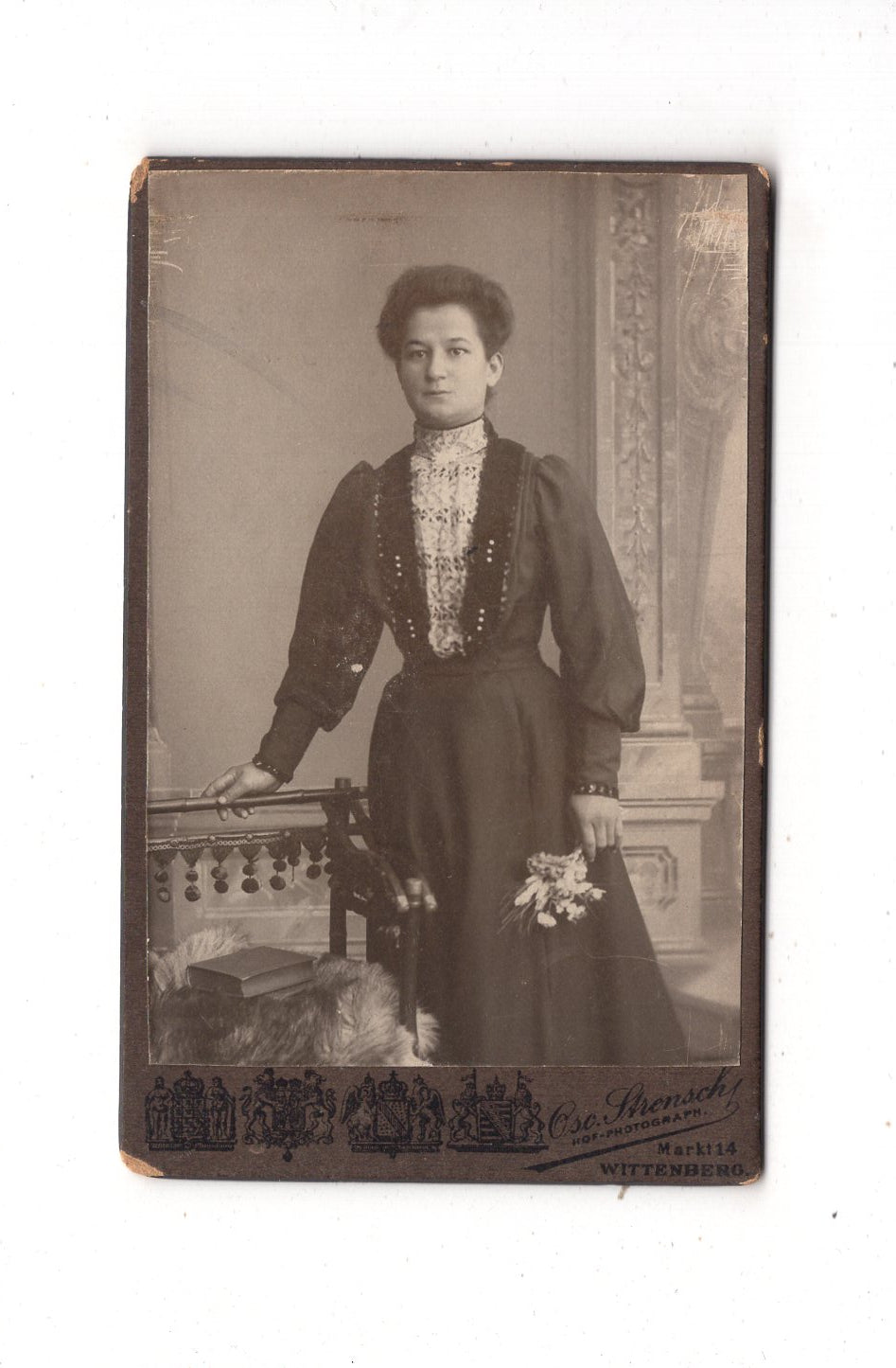 Fotografie Feine Dame - Wittenberg 1900er / CDV L1-27