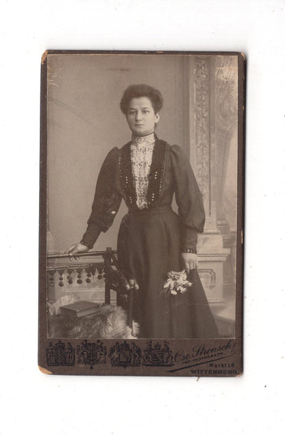 Fotografie Feine Dame - Wittenberg 1900er / CDV L1-27