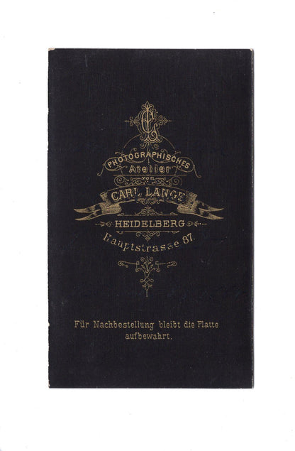 Fotografie Studentika Burschenschaft mit Widmung - Heidelberg 1884
