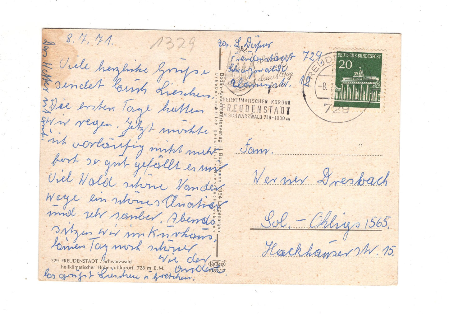 Ansichtskarte Freudenstadt im Schwarzwald / Stadthaus +++ / J1-68