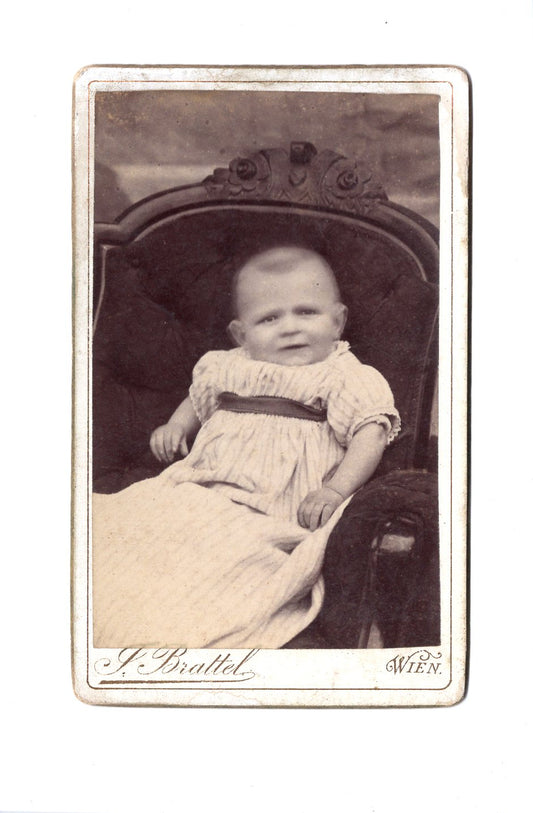 Fotografie Schönes Kinderbild / Baby - Wien 1880er