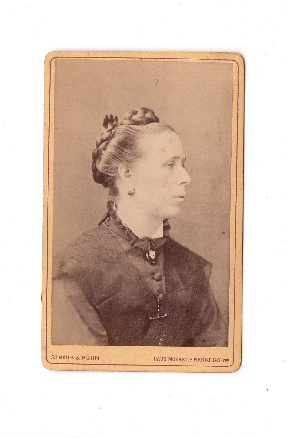 Fotografie Damenportrait - Frankfurt Main 1870er / CDV C1-06
