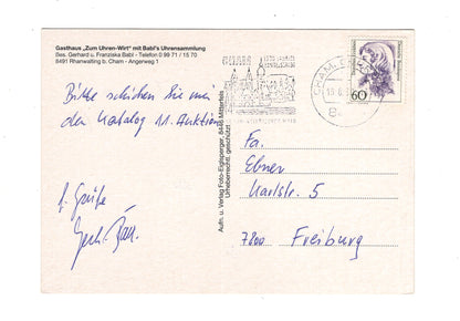 Ansichtskarte Gasthaus Zum Uhren-Wirt / Rhanwalting bei Cham