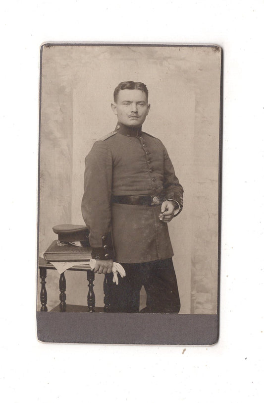 Fotografie Soldat - Höchst am Main 1900er / CDV M1-09