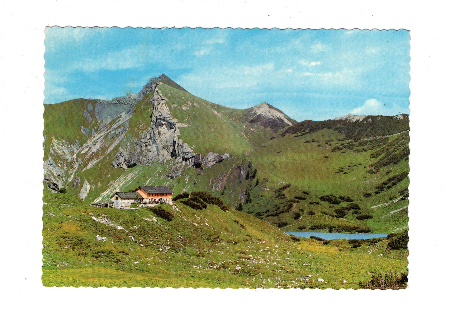 Ansichtskarte Landsberger Hütte am oberen Traualpsee / Tirol / Österreich