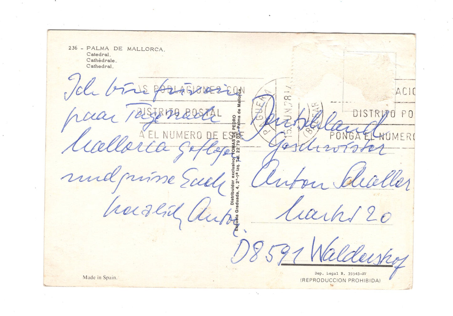 Ansichtskarte Palma de Mallorca / Catedral / Spanien