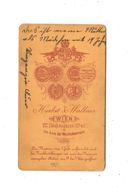 Fotografie Feine Dame / benannt - Wien um 1870