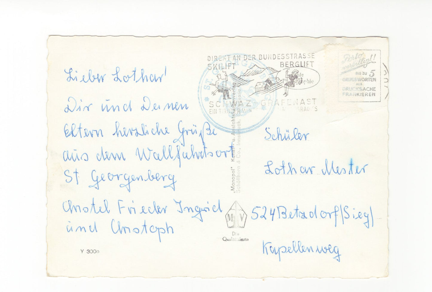 Ansichtskarte Wallfahrtsort St. Georgenberg bei Schwaz / Tirol / Österreich