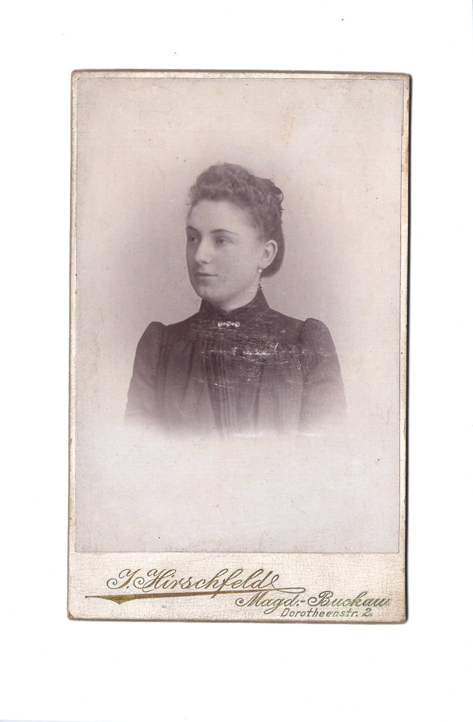 Fotografie Damenportrait - Magdeburg-Buckau 1890er