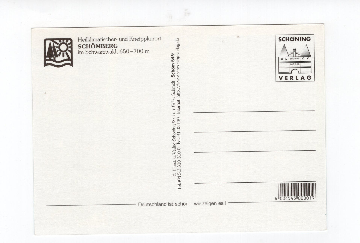 Ansichtskarte Schömberg im Schwarzwald / Kurpark / Hotel Krone +++