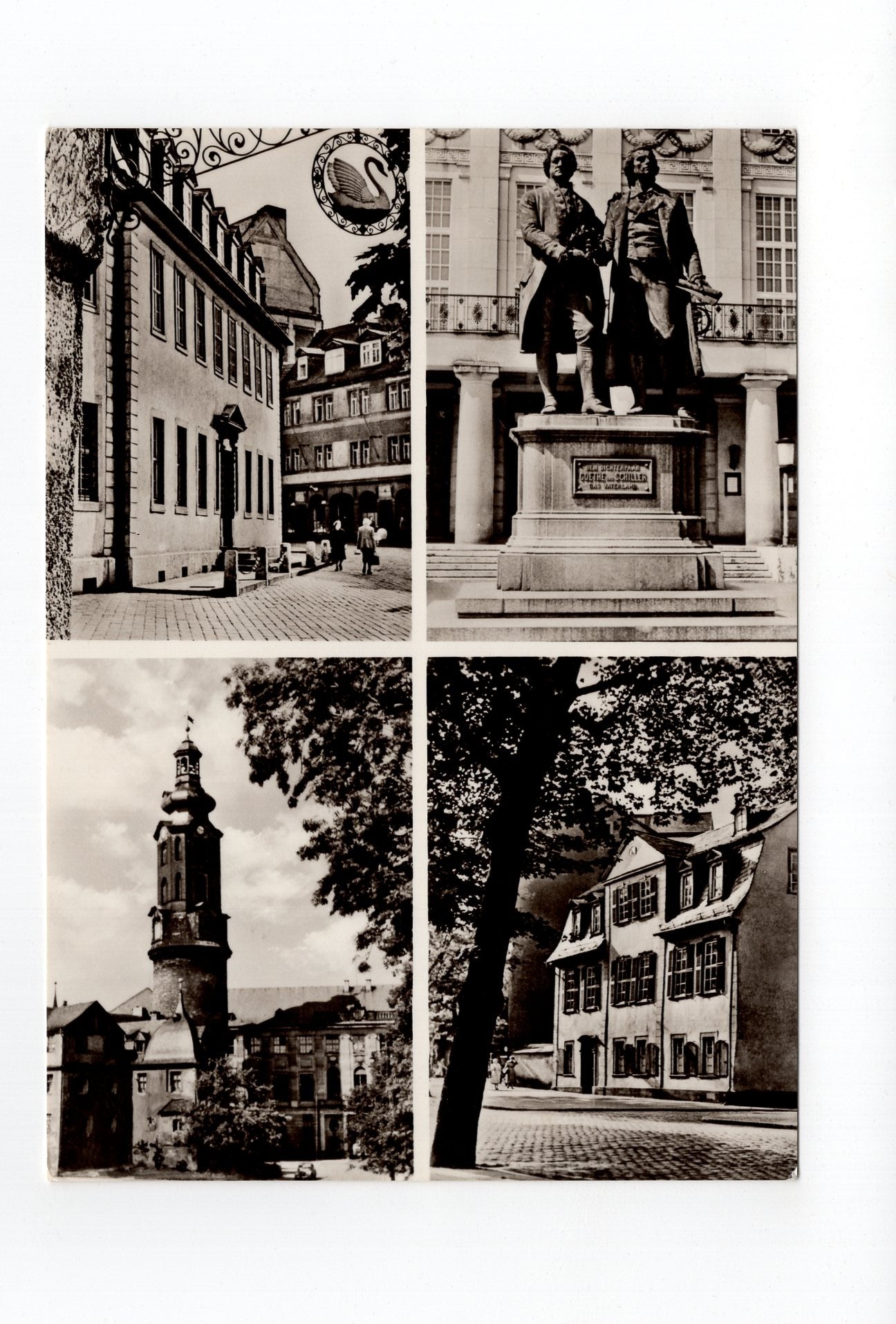 Ansichtskarte Weimar / Goethehaus / Schillerhaus +++