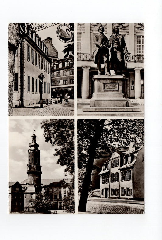 Ansichtskarte Weimar / Goethehaus / Schillerhaus +++