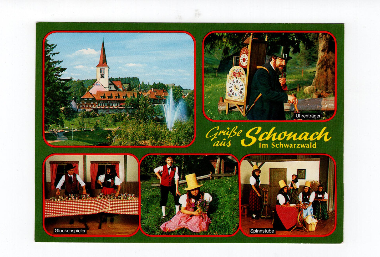 Ansichtskarte Schonach im Schwarzwald / Uhrenträger / Spinnstube +++