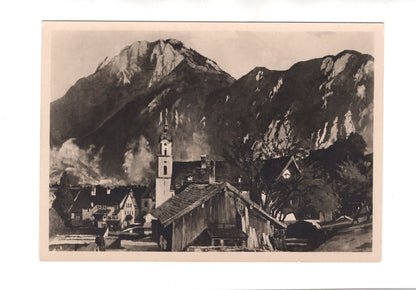 Ansichtskarte / Kunst / Anton Kürmaier / Beim Messner-Wirt in Kiefersfelden