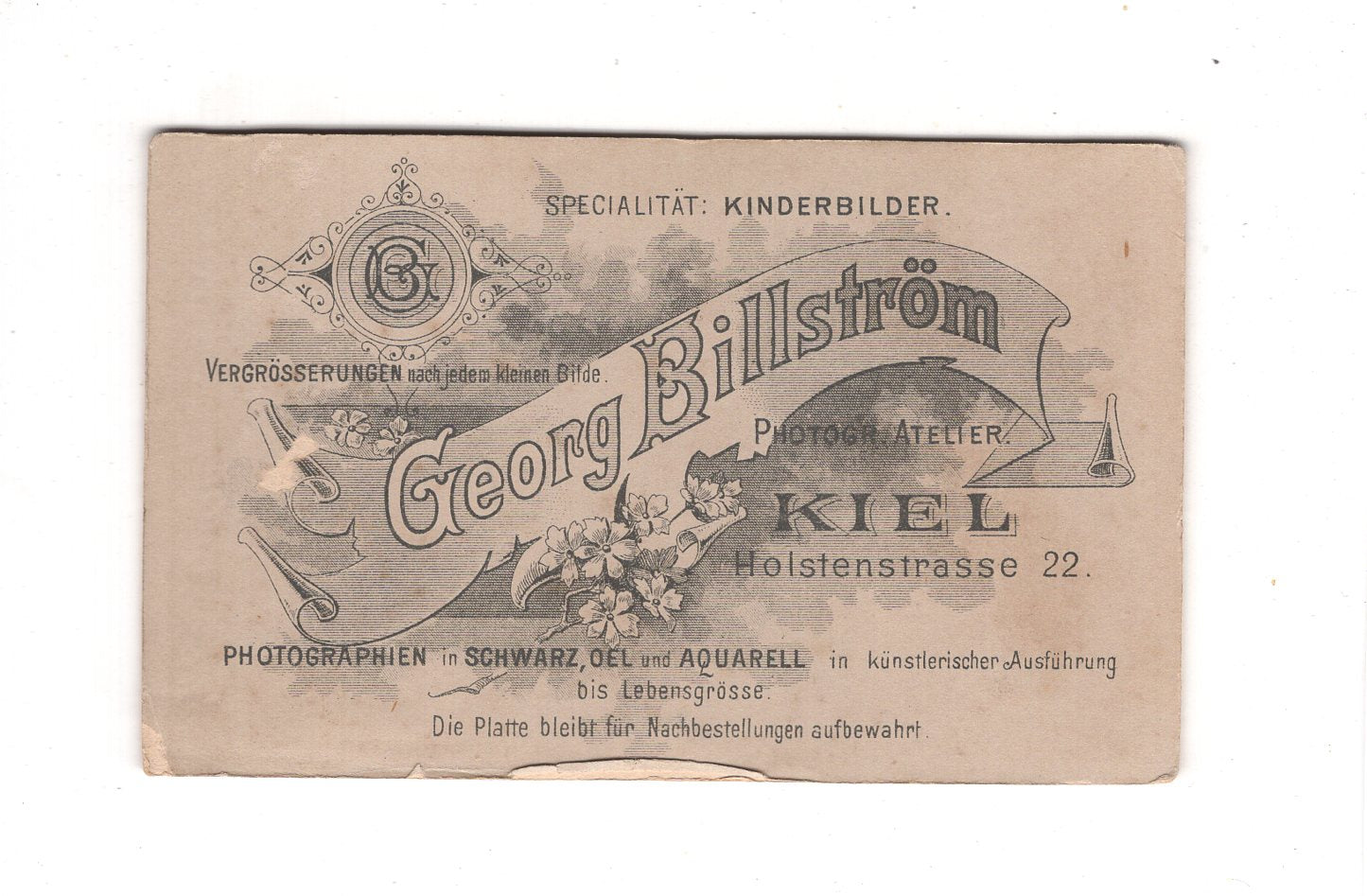 Fotografie Damenportrait - Kiel 1890er / CDV C1-06