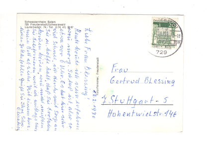 Ansichtskarte Freudenstadt im Schwarzwald / Schwesternheim Salem / J1-68