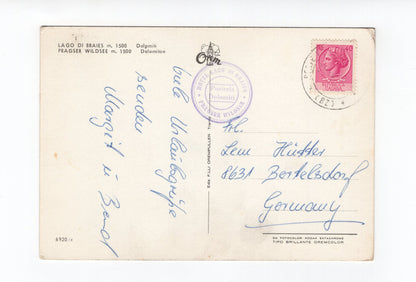 Ansichtskarte Dolomiten / Pragser Wildsee / Südtirol / Italien