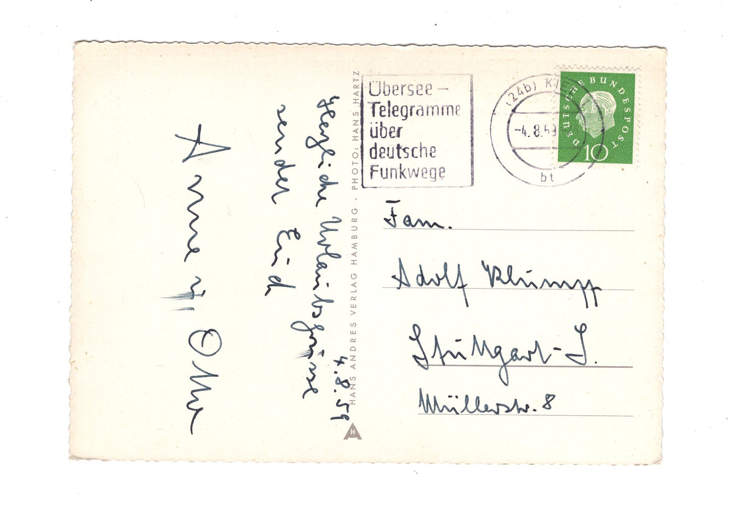 Ansichtskarte Kiel / Rathaus / Am Bootshafen +++