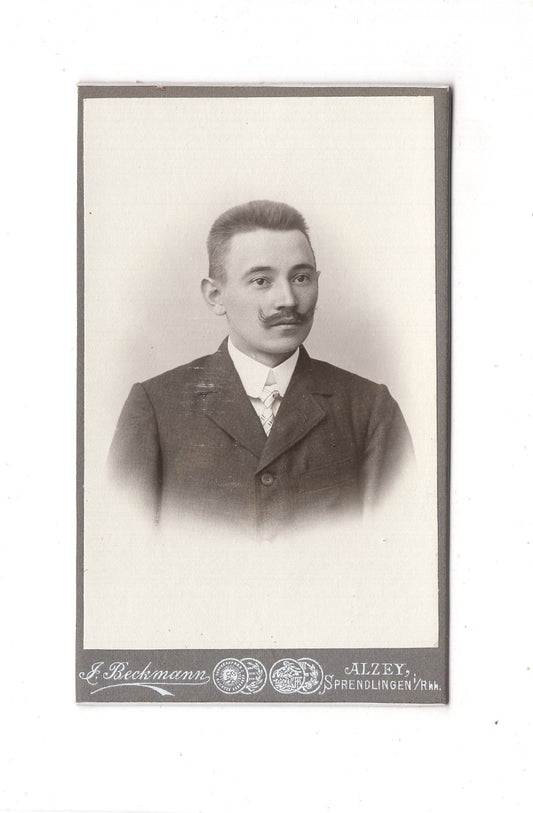 Fotografie Herrenportrait - Alzey / Sprendlingen 1900er / CDV C1-24