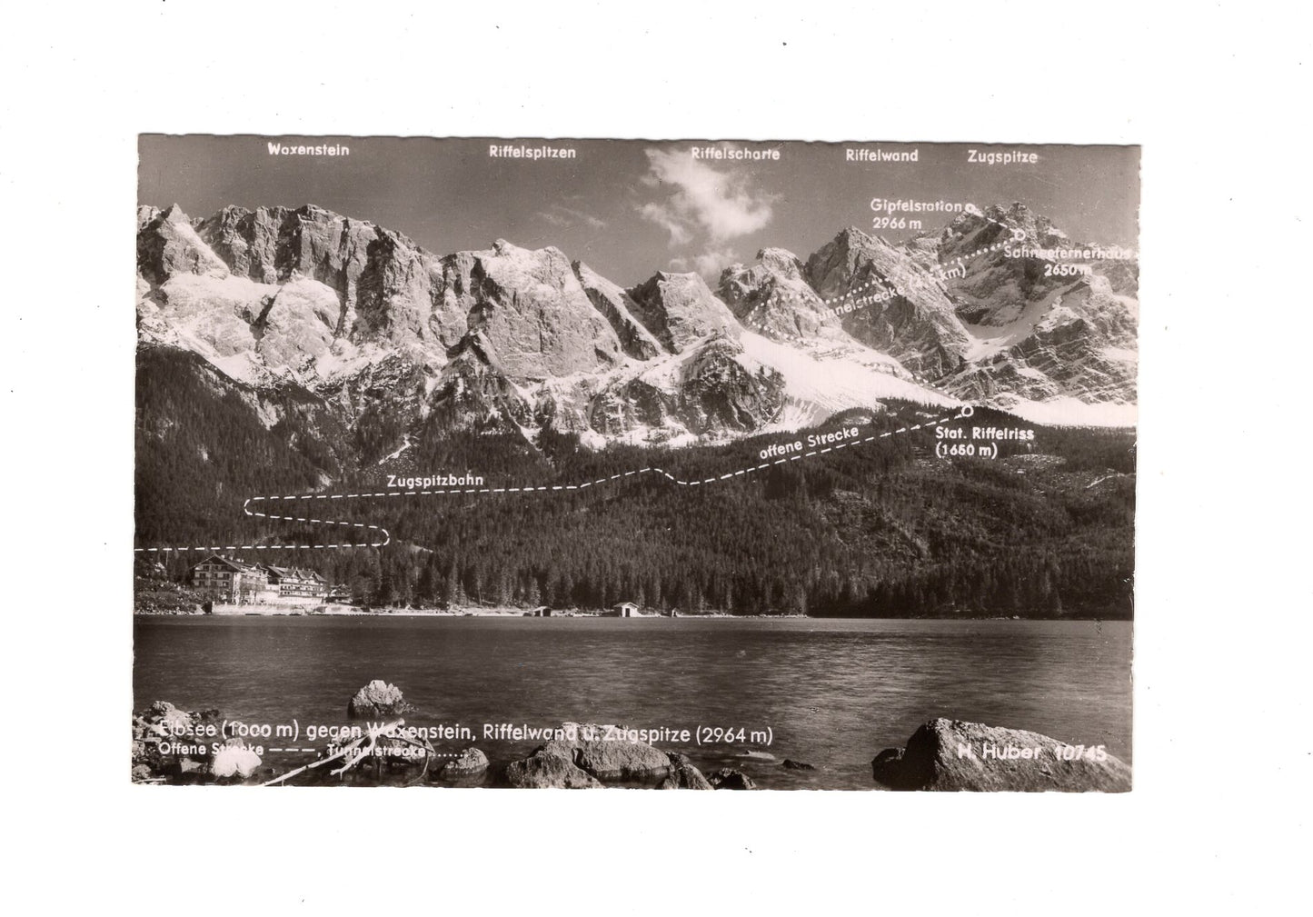 Ansichtskarte Eibsee gegen Waxenstein +++