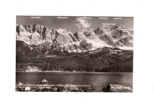 Ansichtskarte Eibsee gegen Waxenstein +++