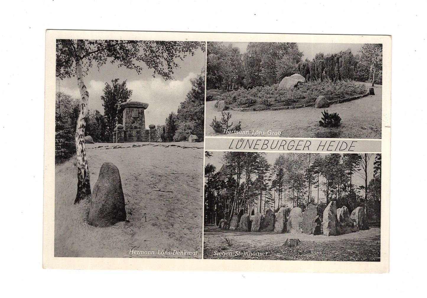 Ansichtskarte Lüneburger Heide / Herman-Löns-Grab +++