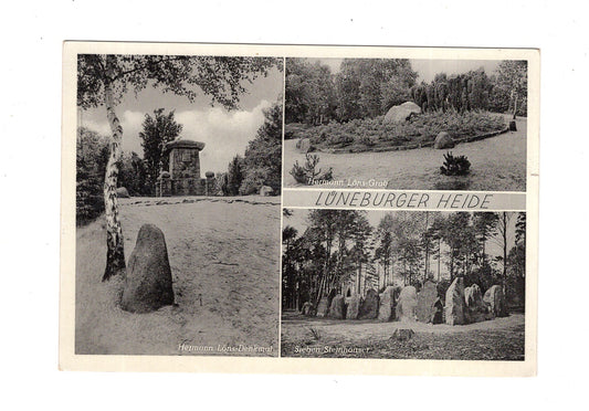 Ansichtskarte Lüneburger Heide / Herman-Löns-Grab +++
