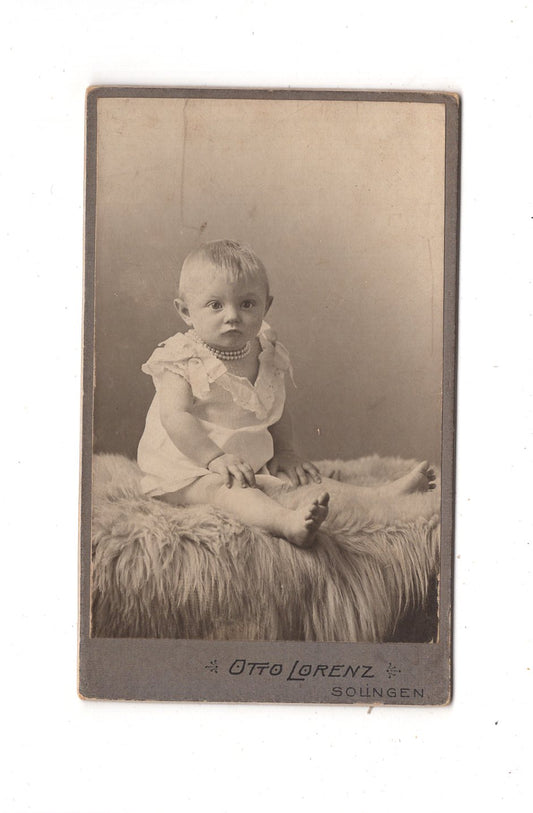 Fotografie Niedliches kleines Mädchen - Solingen 1900er / CDV M1-29