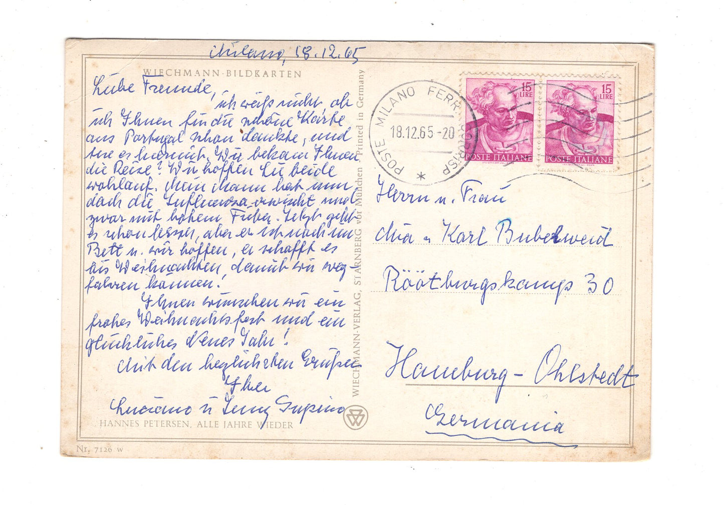 Ansichtskarte Feiertage / Frohe Weihnachten / K1-63