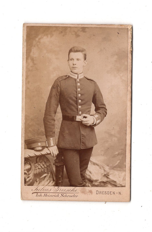 Fotografie Soldat - Dresden 1880er / CDV M1-09