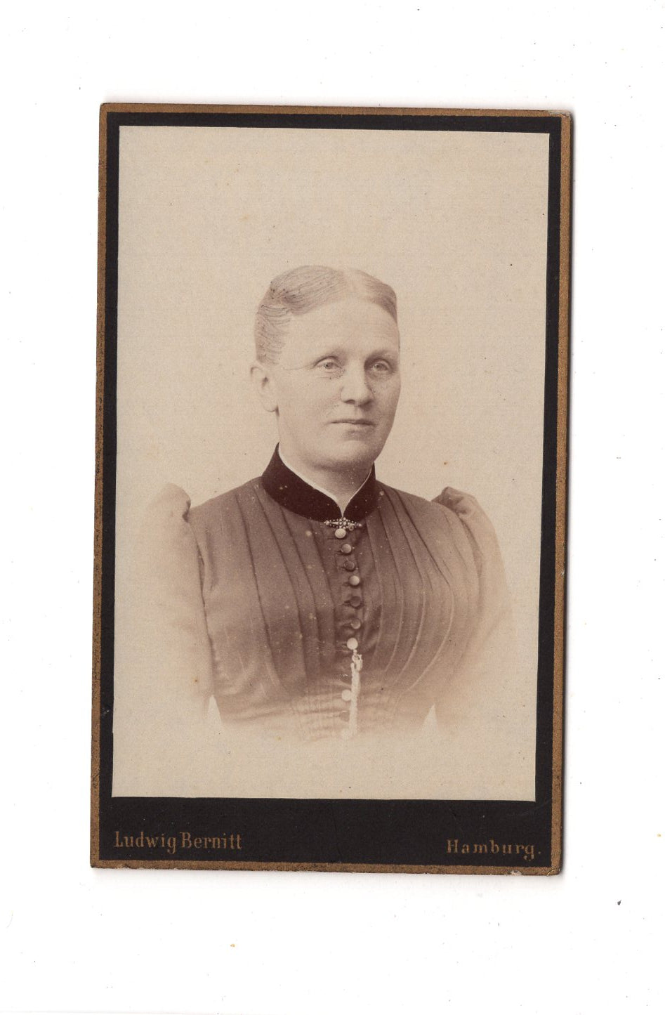 Fotografie Damenportrait - Hamburg 1880er / CDV C1-06