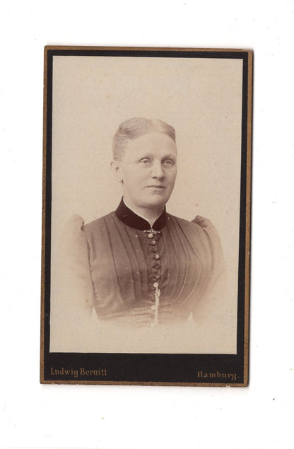 Fotografie Damenportrait - Hamburg 1880er / CDV C1-06