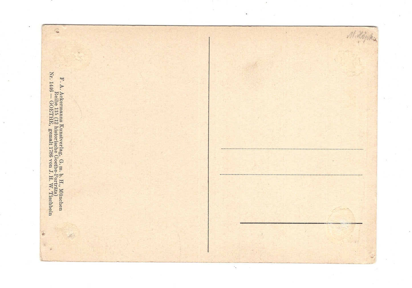 Ansichtskarte Johann Wolfgang von Goethe